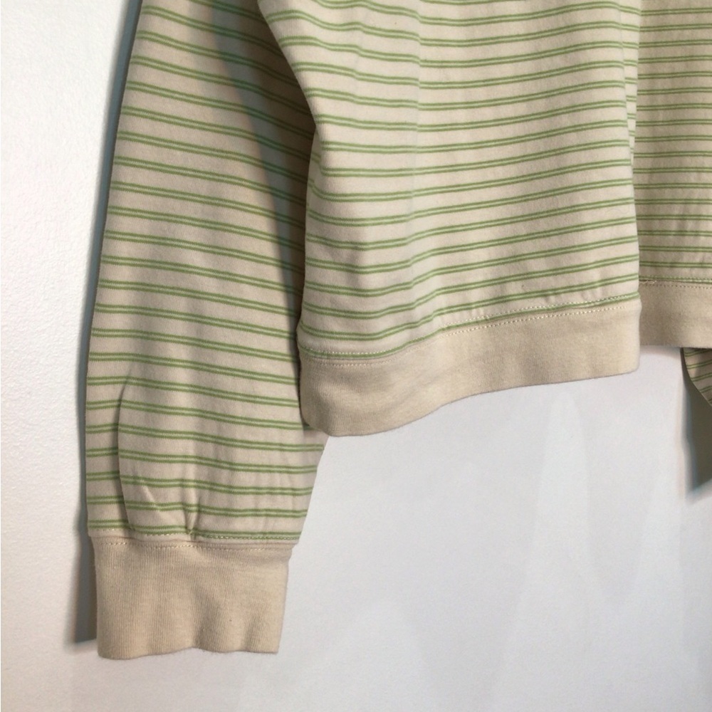 ZYIA Striped Crewneck Sweater Cream & Olive Green Size XXL - Picture 8 of 11
